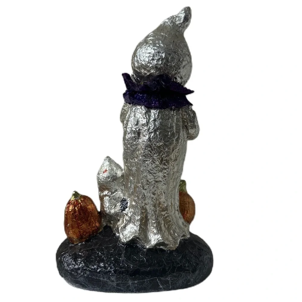 Halloween Ghost Foil Figurine and Pumpkins  Vintage Decor - Picture 6 of 15